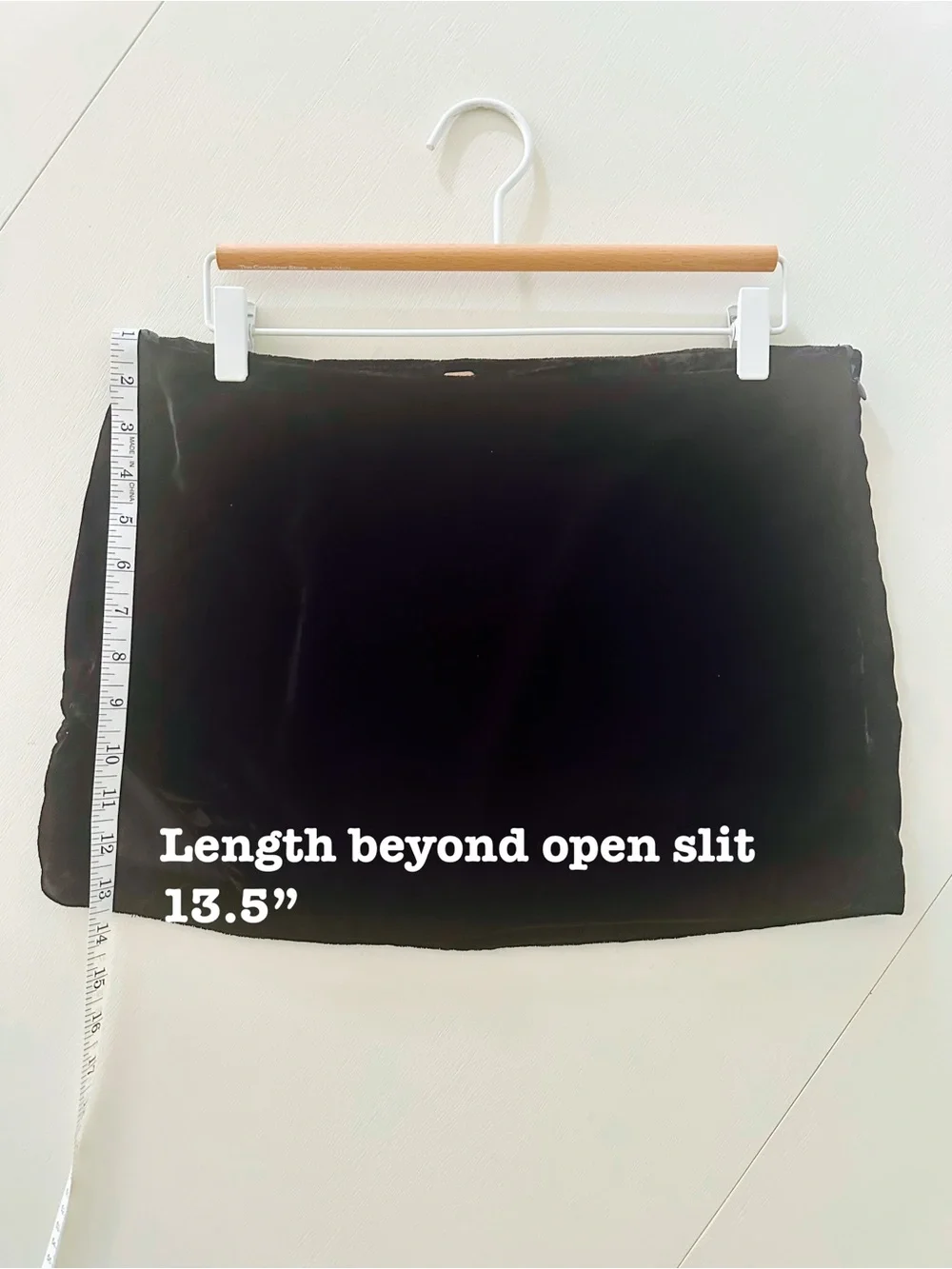 Free People Black Velvet Mini Skirt